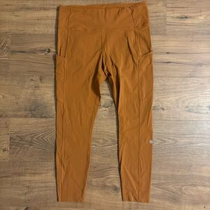 lululemon athletica tan Leggings